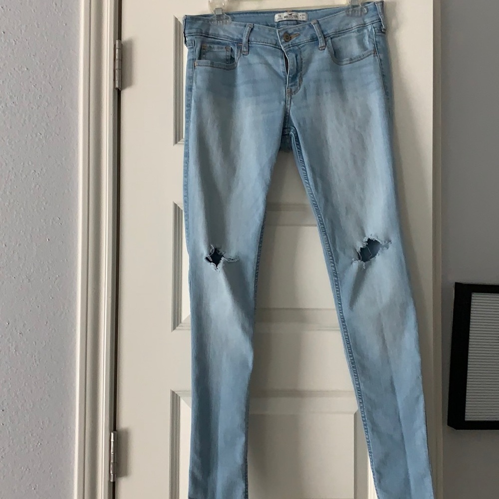 Washed blue jeans from hollister